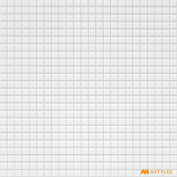 Mosaic Tiles-Ceramic White Mosaic Wall Tile Code31444 (300x300mm, Glossy)