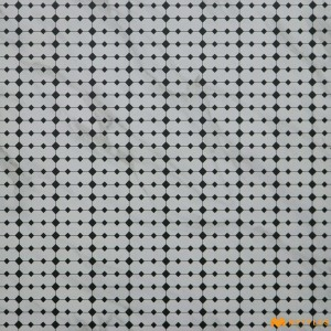 undefined-White and Black Moroccan Floor and Wall Tile Code33422 (600x600mm, Matt)