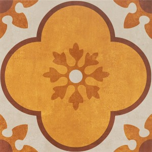 undefined-Ceramic Yellow Moroccan Floor and Wall Tile Code35003A (300x300mm, Matt)