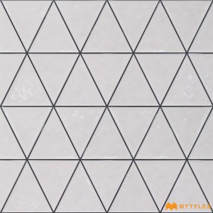 undefined-Ceramic White Geometric Wall Tile Code35834 (300x600mm, Glossy)