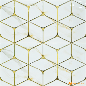 undefined-Imported White Ceramic Wall Tile Code27715DK (300x600mm, Glossy)