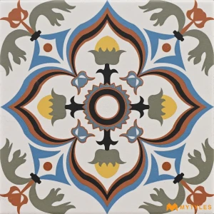 undefined-Vitrified White Moroccan Floor and Wall Tile Code38630 (200x200mm, Matt)