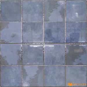 undefined-Imported Blue Geometrical Wall Tile Code26617 (300x600mm, Glossy)