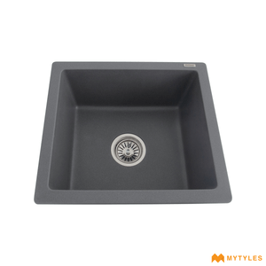 undefined-Futura Kitchen Sink - Quartz Series Single Bowl FS 1816 NQ Grey Code14115 (18x16x8 Inch)