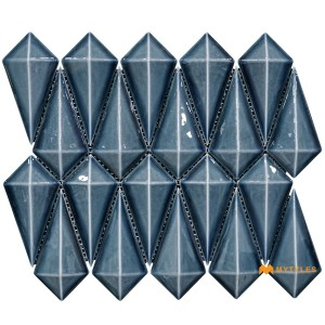 undefined-Imported Blue Mosaic Wall Tile Code31155 (300x382mm, Glossy)