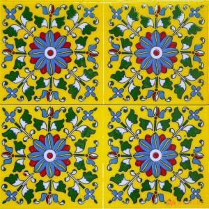 undefined-Decorative Yellow Floor and Wall Tile Code30847(75x150mm, Glossy, 8Pcs)