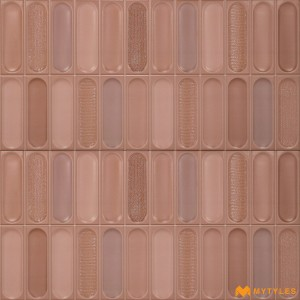 undefined-Ceramic Pink Textured Wall Tile Code35913 (300x600mm, Matt)