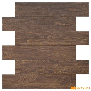 undefined-Vitrified Brown Wooden Floor and Wall Tile Code35961 (200x1200mm, Matt)