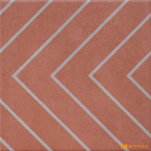 undefined-Vitrified Red Moroccan Floor and Wall Tile Code38665HL4 (200x200mm, Matt)