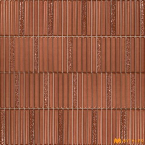 undefined-Ceramic Red Fluted Wall Tile Code35905 (300x600mm, Matt)