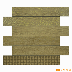 undefined-Vitrified Wooden Plank Tile Code20544 (150x900mm, Metallic)