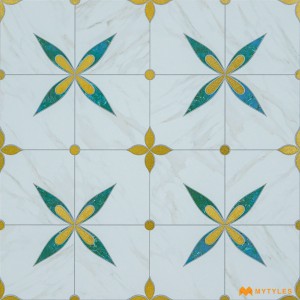 undefined-Imported White Highlighter Floor and Wall Tile Code28852 (600x600mm, Metallic)