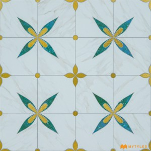 undefined-Imported White Highlighter Floor and Wall Tile Code28852 (600x600mm, Metallic)
