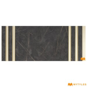 undefined-Black Louver Wall Panels Code34872 (1Feetx8Feet, Matt)
