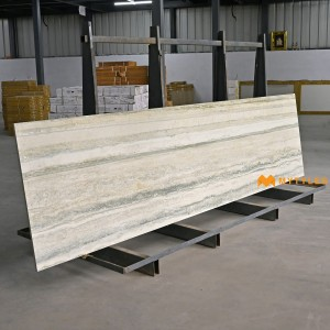 undefined-Vitrified Cream Slab Floor and Wall Tile Code22040 (790x3000x15mm, Matt)