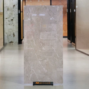 undefined-Vitrified Gray Slab Floor and Wall Tile Code37561 (800x1600mm, Glossy)