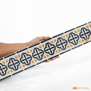 undefined-Vitrified Blue Border Tile Code33813 (100x1200mm, Glossy)