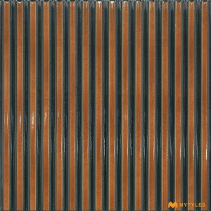 undefined-Ceramic Red Fluted Wall Tile Code31431 (300x300mm, Glossy)