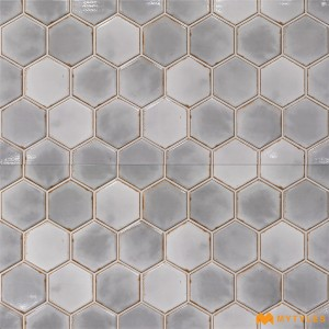 undefined-Ceramic Gray Geometric Wall Tile Code35836 (300x600mm, Glossy)