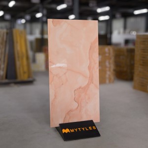 undefined-Vitrified Pink Floor and Wall Tile Code30860 (600x1200mm, Glossy)