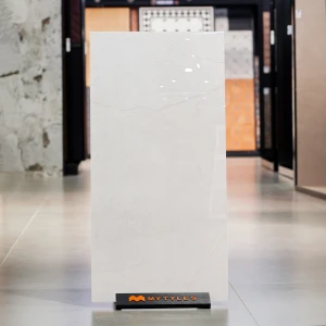 undefined-Vitrified White Floor and Wall Tile Code37042 (600x1200mm, Glossy)