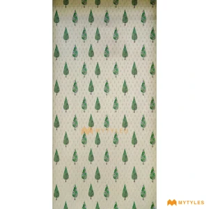 undefined-Vitrified Cream Tropical Poster Wall Tile Code37905 (4x8 Feet, Matt)