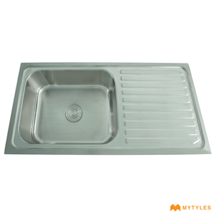 undefined-Futura Kitchen Sink - Dura Single Bowl With Drain Code14172 (40x20x8 Inch)