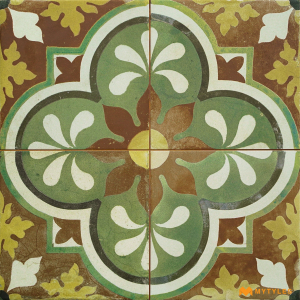 undefined-Imported Green Moroccan Tile Code26946 (450x450mm, Matt)