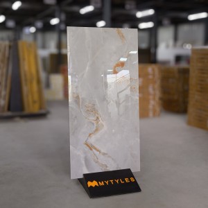 undefined-Vitrified Gray Floor and Wall Tile Code28955 (600x1200mm, Glossy)