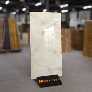 undefined-Vitrified Cream Floor and Wall Tile Code28391 (600x1200mm, Glossy)