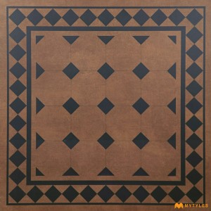 undefined-Vitrified Brown Moroccan Floor and Wall Tile Code33663 (600x600mm, Matt)