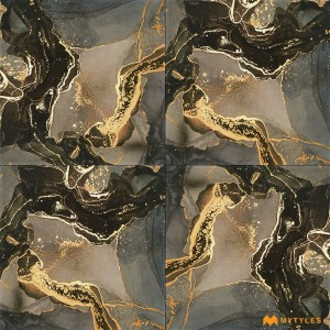 undefined-Ceramic Golden Black Moroccan Tile Code25906 (300x300mm, Matt)