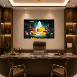 undefined-Vitrified Buddha Poster Wall Tile Code27369 (2x3Feet, Glossy)-KC-2820
