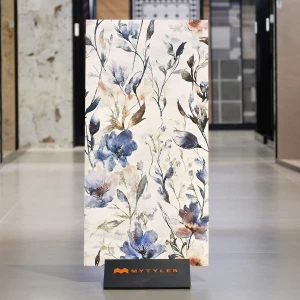 undefined-White and Blue Tropical Floor and Wall Tile Code37086 (600x1200mm, Matt)