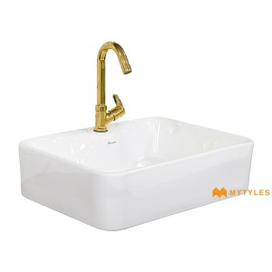 undefined-Parryware Ceramic White Wash Basin Code35024 (370x475mm, Glossy)-Zest