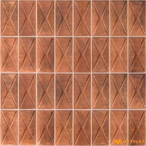 undefined-Ceramic Red Textured Wall Tile Code35617 (300x600mm, Sugar)