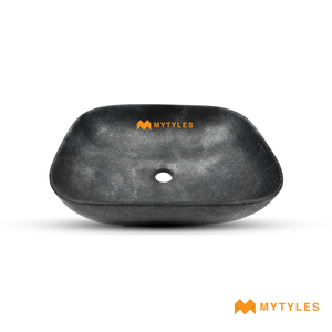 undefined-Quartz Black Silver Wash Basin Code16852 (330x460mm, Matt)