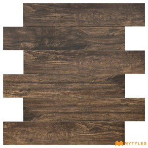 undefined-Vitrified Brown Wooden Floor and Wall Tile Code35966 (200x1200mm, Matt)