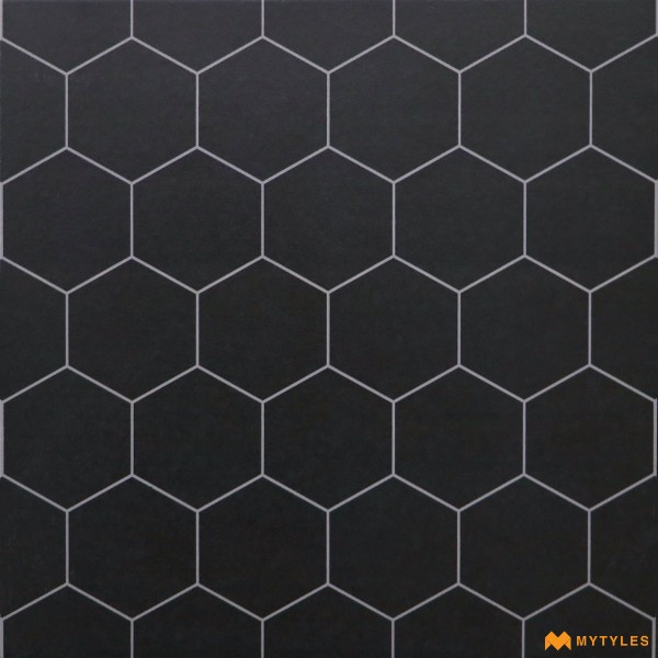 Digital Parking Tile-Vitrified Black Digital Parking Floor and Wall Tile Code33538 (400x400mm, Matt)
