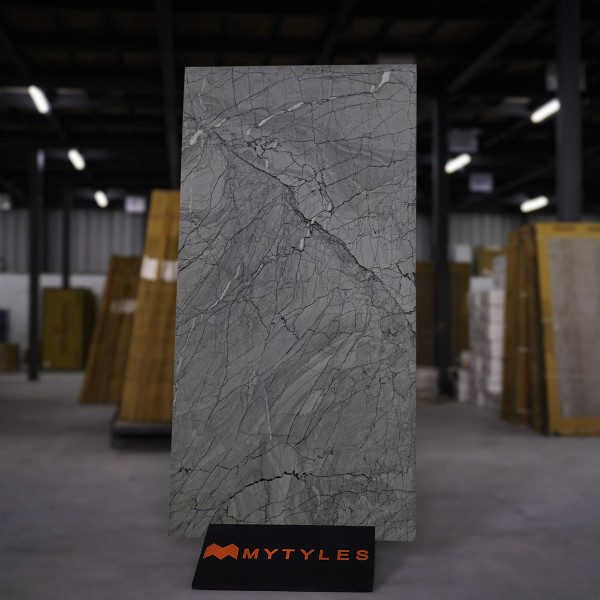 Glazed Vitrified-Vitrified Black Floor and Wall Tile Code26327 (600x1200mm, Matt)