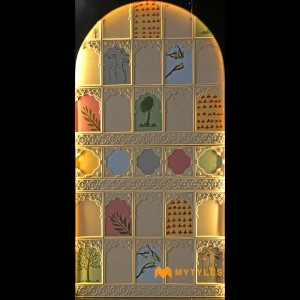 undefined-Mint Royal Jharokha Wall Cladding Code33051 (4x8 Feet, Stone)-MYT313