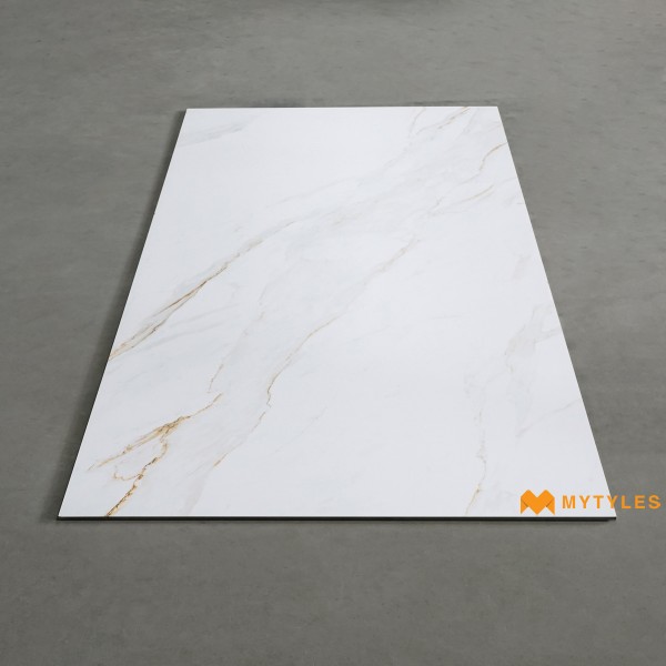 4x8 Ft White Marble Design Slab Tile -code29112
