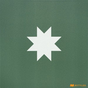 undefined-Ceramic Green Moroccan Floor and Wall Tile Code31319 (300x300mm, Matt)