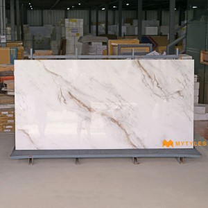 undefined-Vitrified White Slab Floor and Wall Tile Code35082 (1200x2400mm, Glossy)