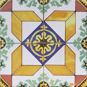 undefined-Vitrified Yellow Moroccan Floor and Wall Tile Code38604 (200x200mm, Matt)