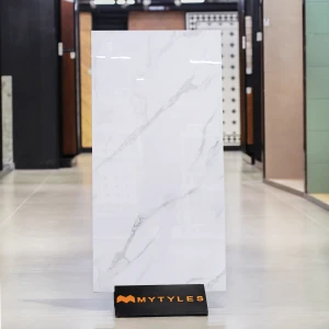 undefined-Vitrified White Floor and Wall Tile Code37499 (600x1200mm, Glossy)