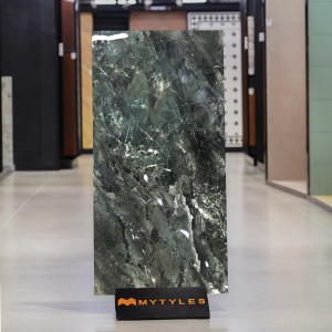 undefined-Vitrified Green Floor and Wall Tile Code37466 (600x1200mm, High Glossy)