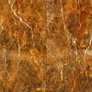 undefined-Vitrified Brown Floor and Wall Tile Code37476 (600x1200mm, High Glossy)