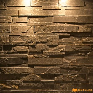 undefined-Natural Stone Wall Cladding Code16429 (150x600mm, Stone) - MYT042 (Jack Black)