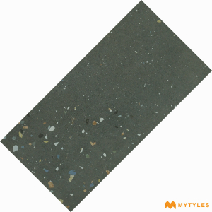 undefined-Imported Black Terrazzo Tile Code24382 (600x1200mm, Matt)